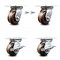Service Caster 4 Inch High Temp Phenolic Swivel Caster Swivel Locks 2 Brakes SCC, 2PK SCC-35S420-PHRHT-BSL-2-SLB-2 - alternate 3
